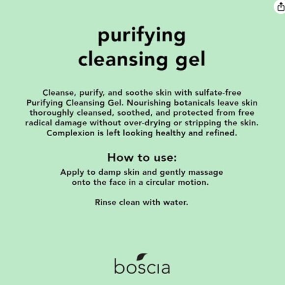 Boscia Purifying Cleansing Gel New FullSz - 150mL - Picture 2 of 3